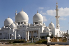 Sjeikh Zajed moskee Abu Dhabi met kinderen
