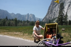 Fietsen in Yosemiti nationaal park Amerika met kinderen