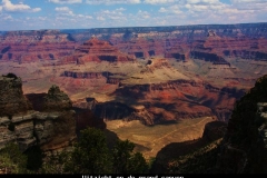 Uitzicht over de grand canyon Amerika met kinderen