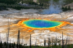 Yellowstone schoonheid Amerika met kinderen