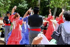 Feestje in Granada stad Andalusië met kinderen
