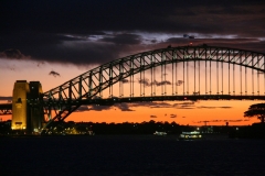 Australië Sydney harbour bridge zonsondergang