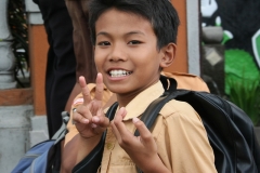 Bali met kinderen scholier