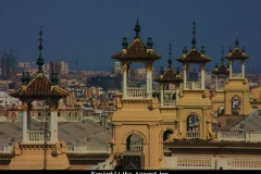 Koninklijke torentjes Barcelona met kinderen