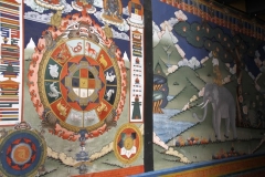 Thangka Punakha dzong Bhutan met kinderen