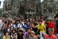 Drukte in Bayon Cambodja