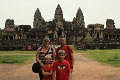 Familie foto Angkor Wat Cambodja