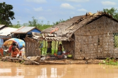 Wonen op Tonle Sap meer Cambodja