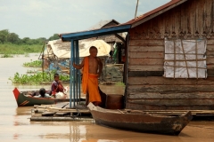 Wonen op het Tonle Sap Cambodja