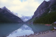 Prachtig lake Louise Canada met kinderen