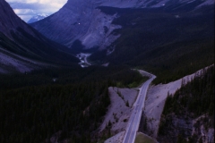 Uitzicht over de Icefields parkway Canada met kinderen