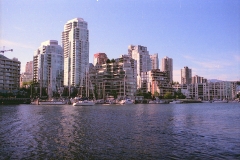 Vancouver vanaf het water Canada met kinderen