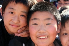 De pret straalt ervan af Beijing met kinderen