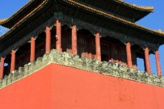 Felle kleuren verboden stad Beijing met kinderen