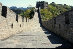 Wachttorentjes van de chinese muur Beijing met kinderen