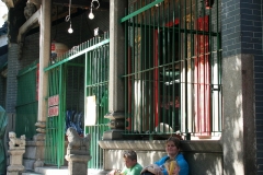 Hong Kong Tin Hau tempel familie moment