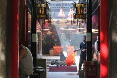 Hong Kong Tin Hau tempel kleurrijk