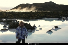 Blue lagoon omgeving IJsland met kinderen