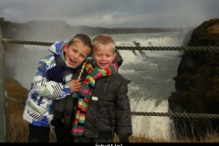 Schattig IJsland met kinderen