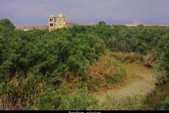 Jordaan rivier Jordanië met kinderen