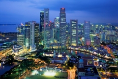 Uitzicht over Kuala Lumpur met kinderen
