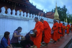Ochtendstond aalmoezenieren Luang Prabang Laos