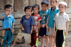 Op de foto in Laos