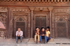 Bhaktapur Nepal met kinderen