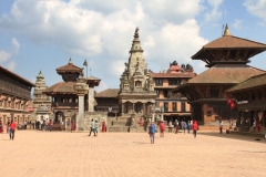 Plein Kathmandu met kinderen