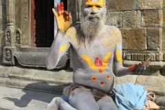 Sadhoe Pashupatinath Kathmandu met kinderen