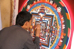 Thangka Kathmandu Nepal met kinderen