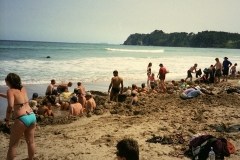 Hot beach Coromandel Nieuw Zeeland met kinderen