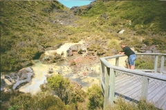 Silica rapids Tongariro Nieuw Zeeland met kinderen