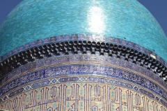 Biby Khanum moskee Samarkand Oezbekistan met kinderen