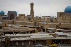 Buchara uitzicht vanaf fort Oezbekistan met kinderen