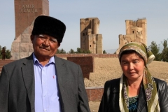 Echtpaar Shahrisabz Oezbekistan met kinderen
