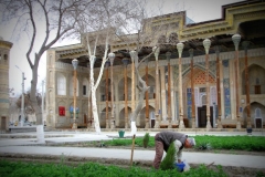 Paleis Buchara Oezbekistan met kinderen