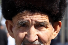 Samarkand oude man Oezbekistan met kinderen