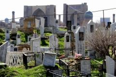 Sjah I Zinda Samarkand graven Oezbekistan met kinderen