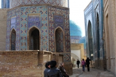 Sjah I Zinda Samarkand Oezbekistan met kinderen