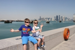Doha Qatar met kinderen