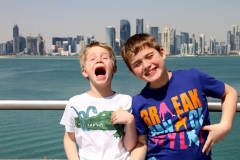 Doha Qatar met kinderen