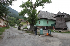 Vlkolinec Slowakije met kinderen