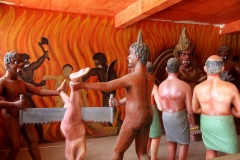 Tempel Sri Lanka met kinderen