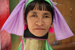 Allemachtig bijzondere Padaung vrouwen Thailand met kinderen