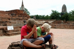 Bidden Ayutthaya Thailand met kinderen