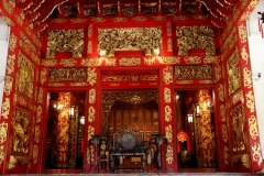 Chinese architectuur zomerpaleis Bangkok met kinderen