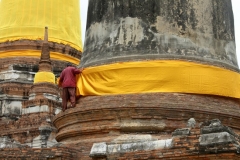 Doeken leggen Ayutthaya Thailand met kinderen (2)