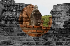 Doeken leggen Ayutthaya Thailand met kinderen