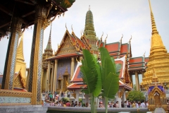 Drukte grand palace Bangkok met kinderen